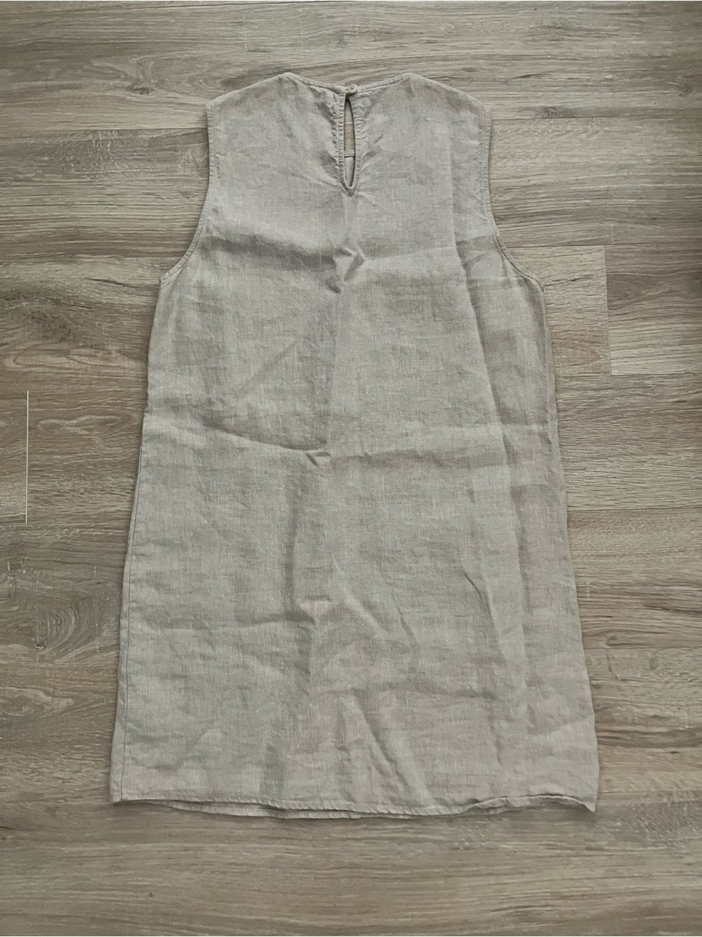 Reformation Women’s Beige Linen Sleeveless Shift Dress with Pockets Size Large - Picture 8 of 9